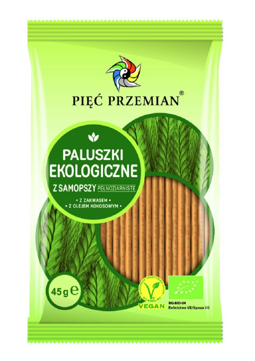 PALUSZKI Z SAMOPSZY PEŁNOZIARNISTE BIO 45 g - PIĘĆ PRZEMIAN