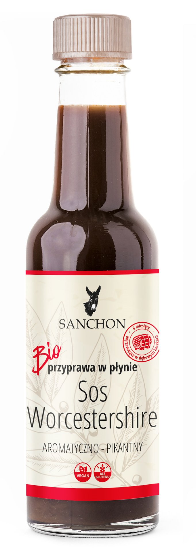 SOS WEGAŃSKI WORCESTERSHIRE BEZGLUTENOWY BIO 140 ml - SANCHON