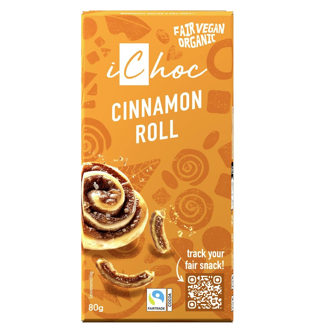 TABLICZKA KAKAOWA Z CYNAMONEM I KAWAŁKAMI WAFLI FAIR TRADE BIO 80 g - ICHOC (VIVANI)(PRODUKT SEZONOWY)