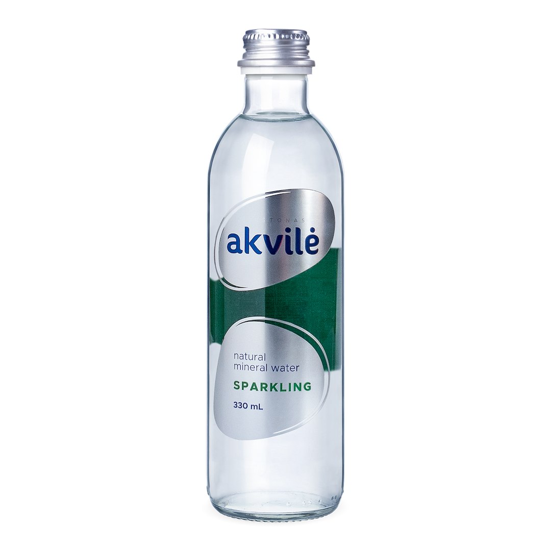 NATURALNA WODA MINERALNA LEKKO GAZOWANA 330 ml (SZKŁO) - AKVILE