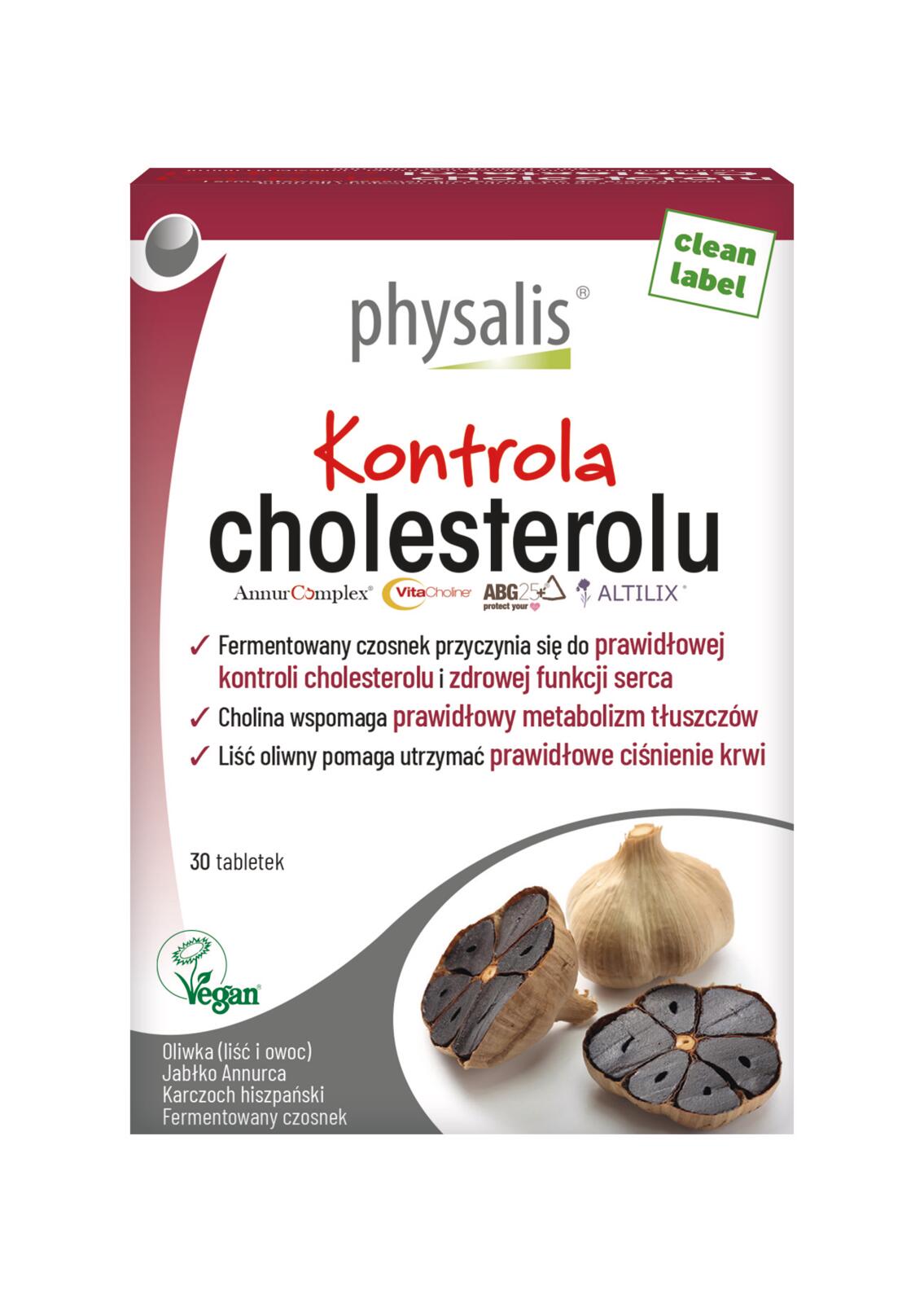 TABLETKI NA KONTROLĘ CHOLESTEROLU 30 szt. - PHYSALIS