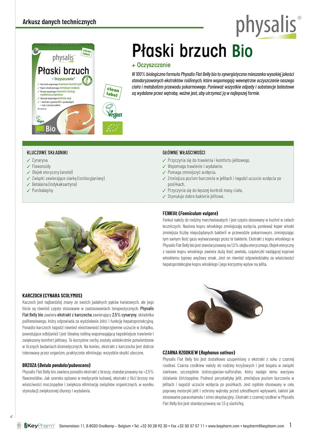 TABLETKI NA PŁASKI BRZUCH BIO 45 szt. - PHYSALIS - obrazek 2