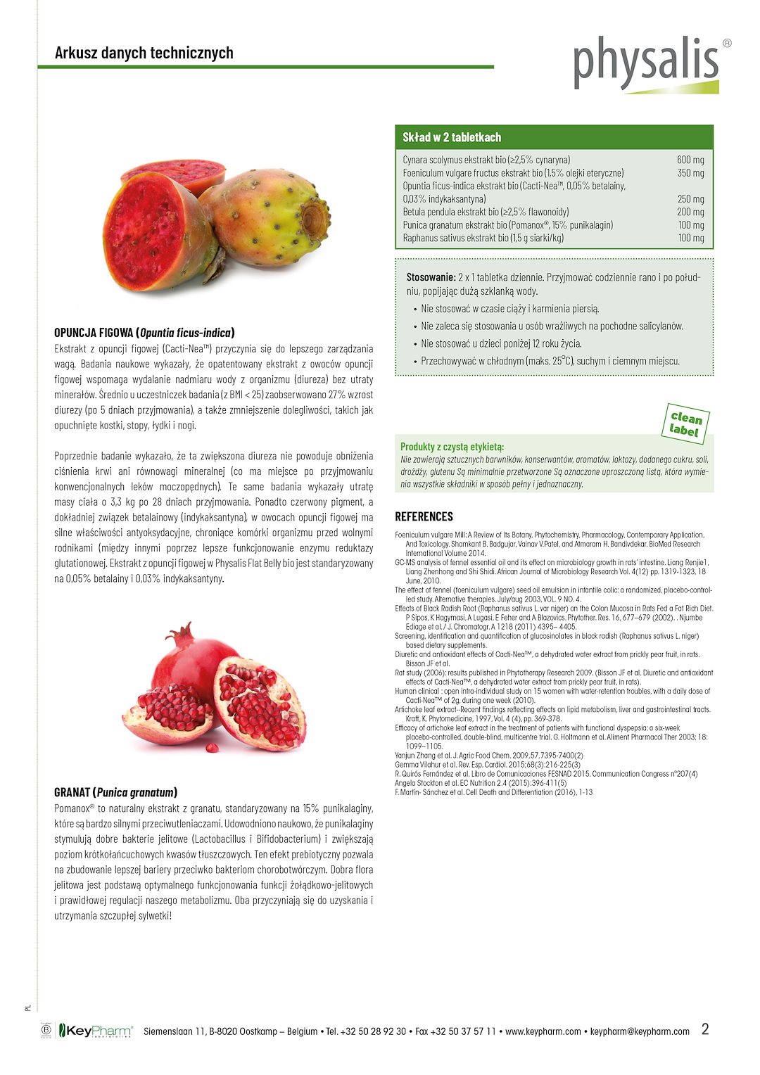 TABLETKI NA PŁASKI BRZUCH BIO 45 szt. - PHYSALIS - obrazek 3