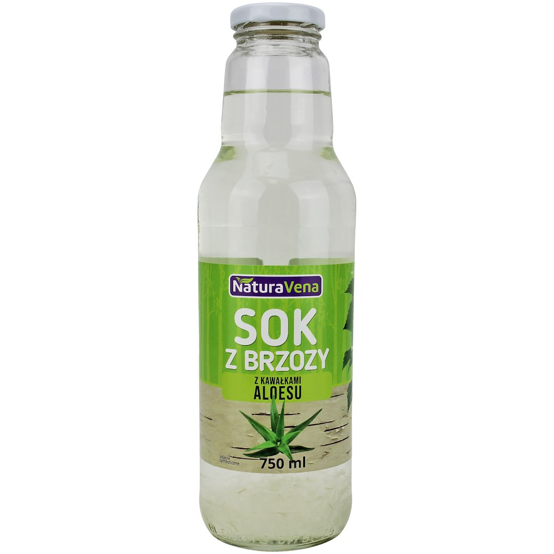 SOK Z BRZOZY Z KAWAŁKAMI ALOESU 750 ml - NATURAVENA