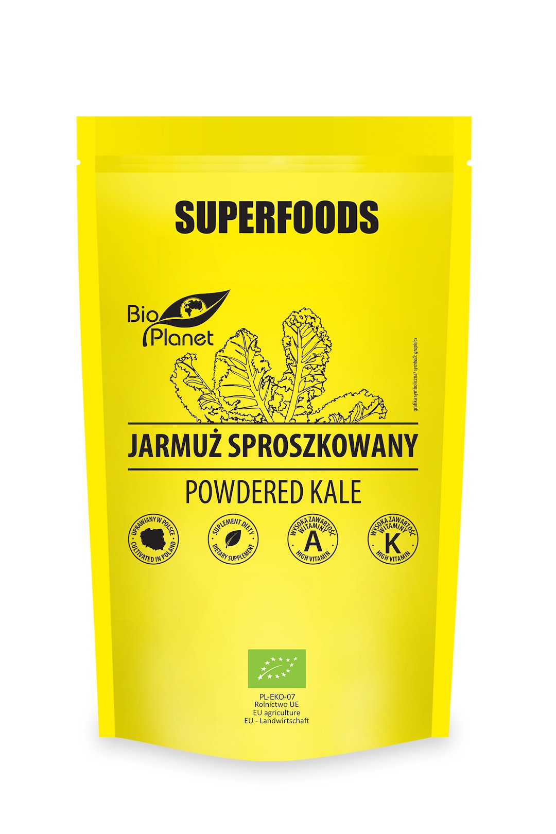 JARMUŻ SPROSZKOWANY BIO 125 g - BIO PLANET SUPERFOODS