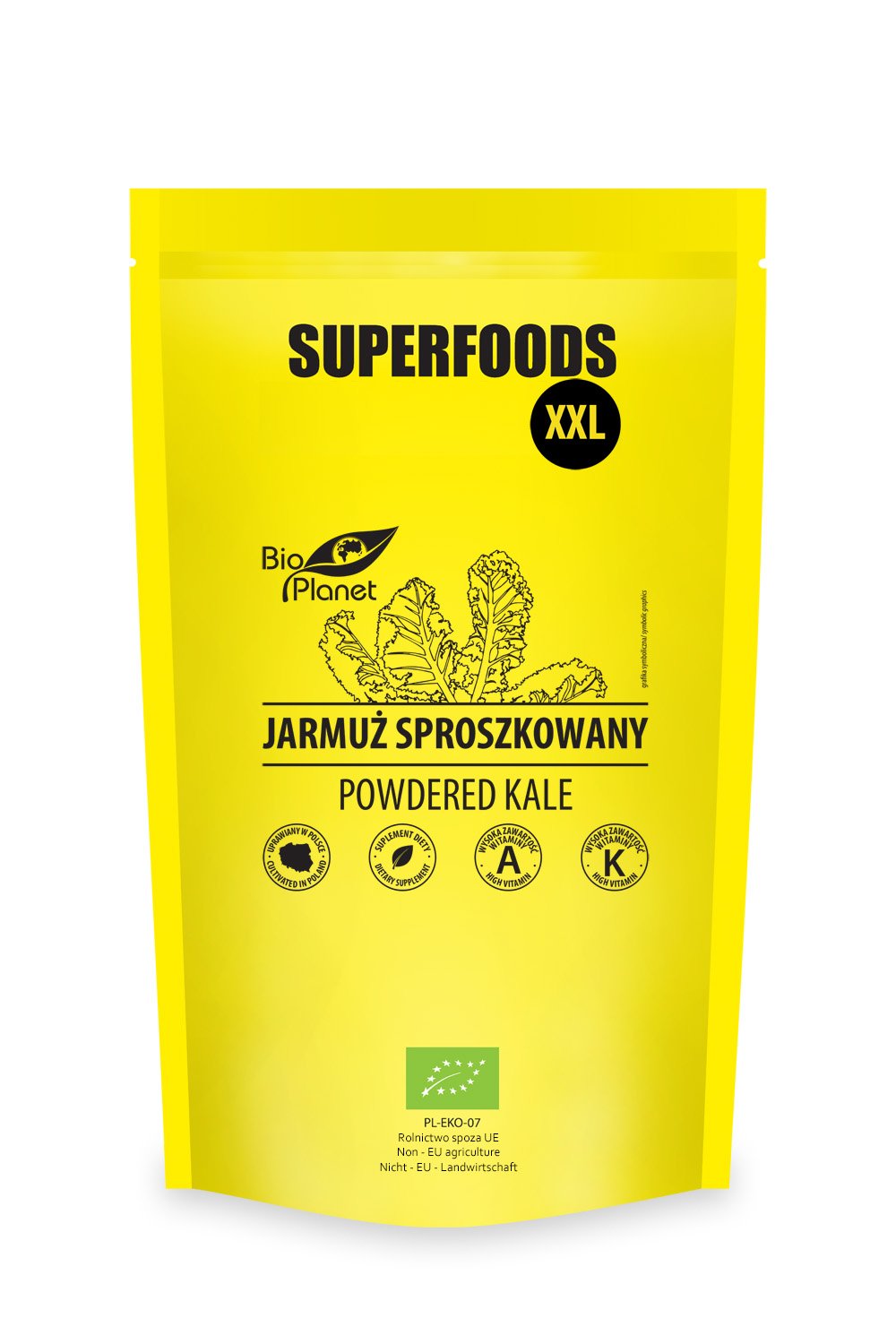 JARMUŻ SPROSZKOWANY BIO 400 g - BIO PLANET SUPERFOODS