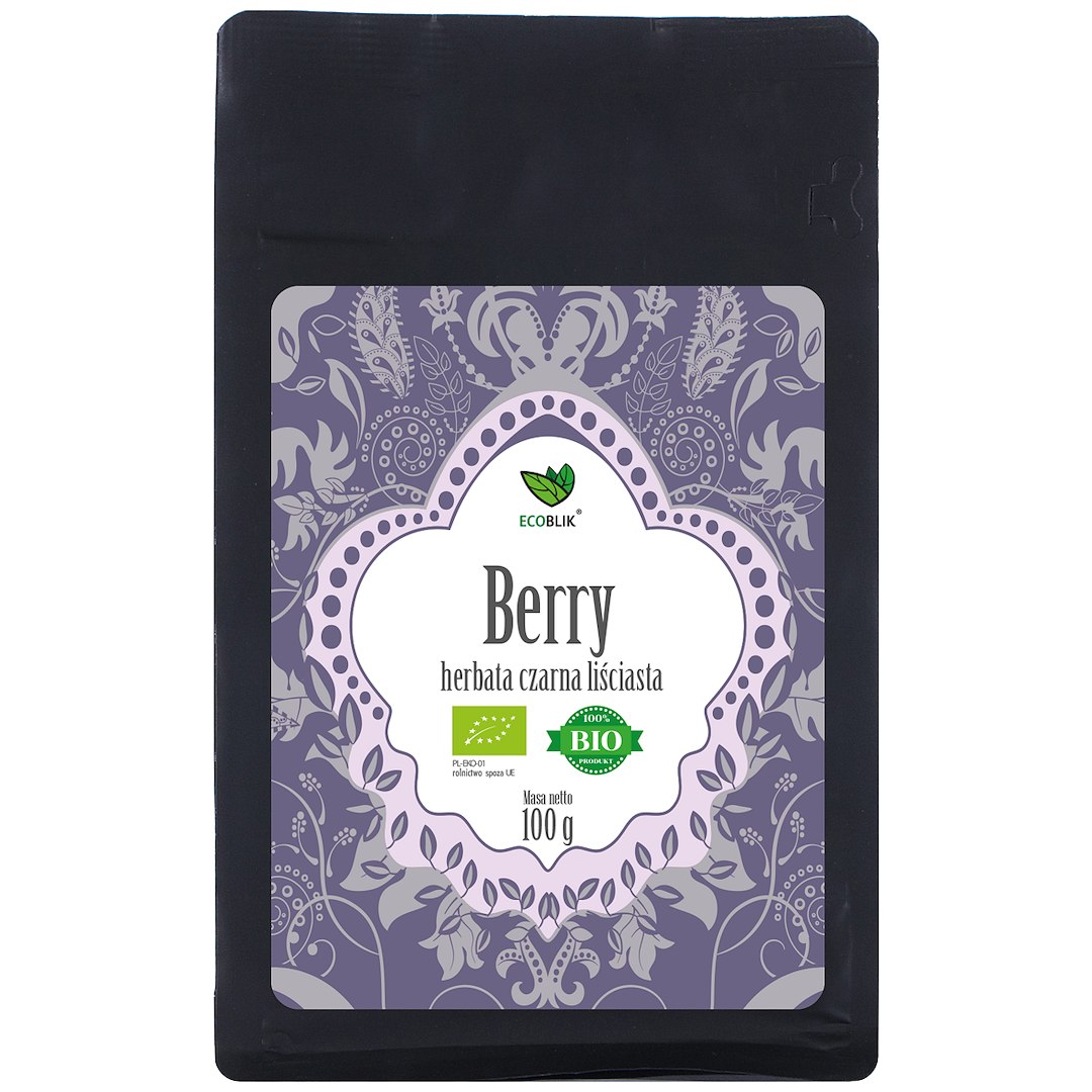 HERBATA CZARNA LIŚCIASTA OWOCE LEŚNE BIO 100 g - ECOBLIK