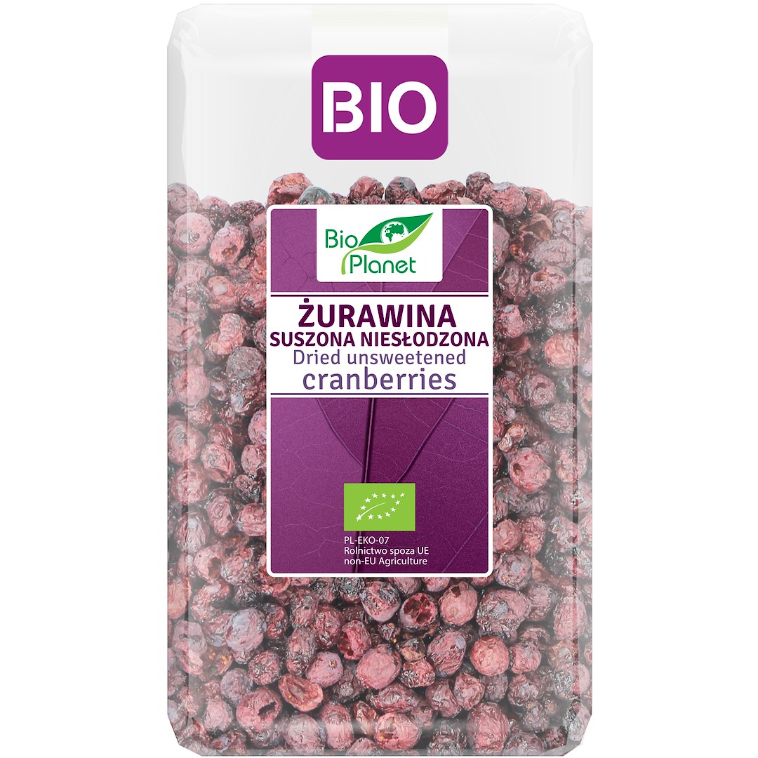 ŻURAWINA SUSZONA NIESŁODZONA BIO 150 g - BIO PLANET