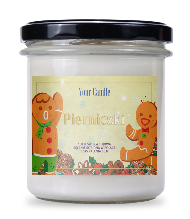ŚWIECA SOJOWA ZAPACHOWA W SZKLE PIERNICZKI 300 ml - YOUR CANDLE (PRODUKT SEZONOWY)