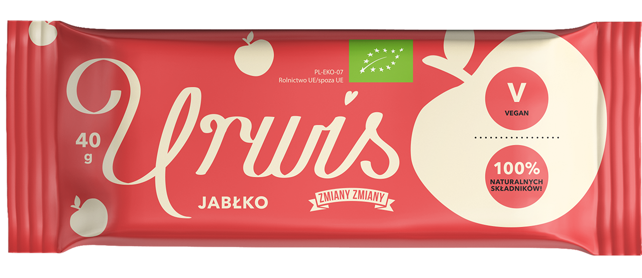 BATON JABŁKOWY URWIS BEZGLUTENOWY BIO 40 g - ZMIANY ZMIANY
