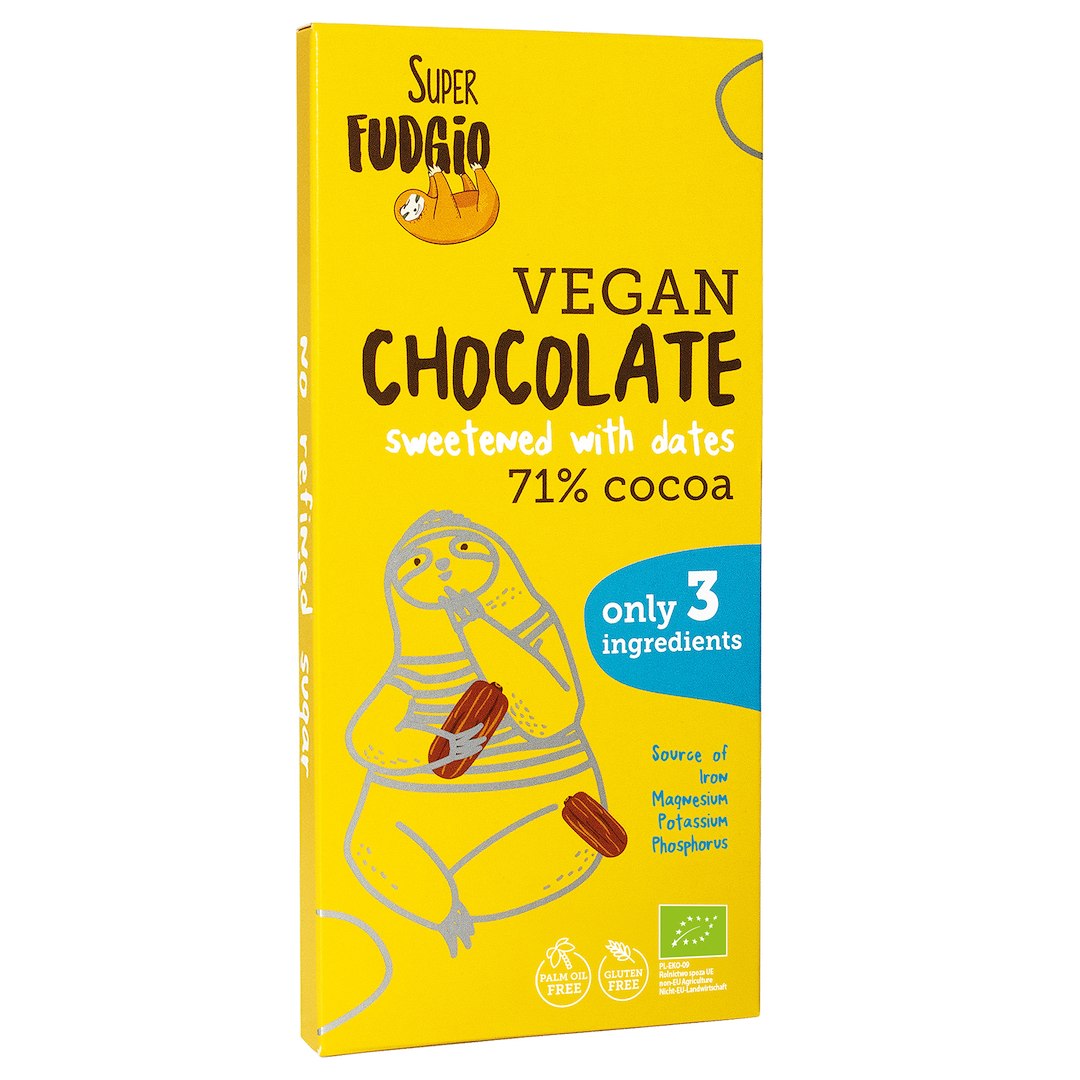 CZEKOLADA SŁODZONA DAKTYLAMI BEZGLUTENOWA BIO 80 g - ME GUSTO (SUPER FUDGIO)