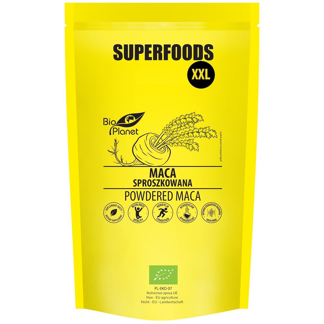 MACA SPROSZKOWANA BIO 750 g - BIO PLANET SUPERFOODS
