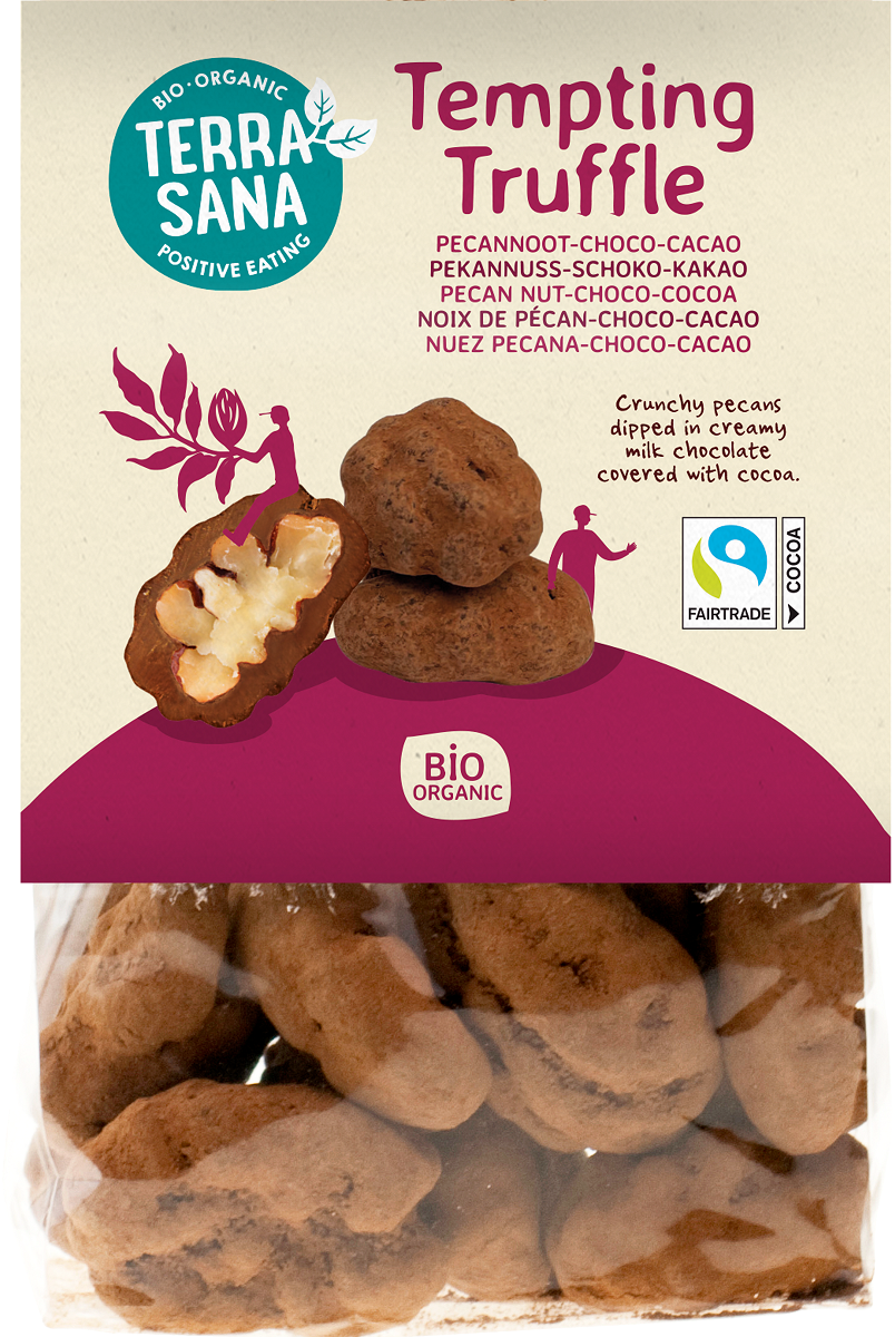 ORZECHY PEKAN W CZEKOLADZIE I KAKAO BIO 100 g - TERRASANA