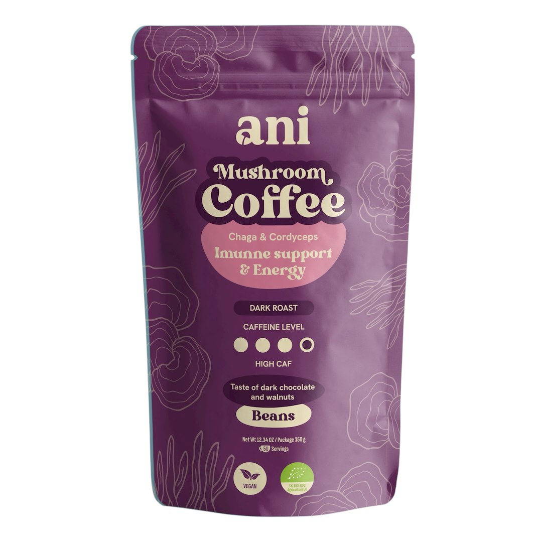 KAWA ZIARNISTA ARABICA Z CHAGA I CORDYCEPS BIO 350 g - ANI