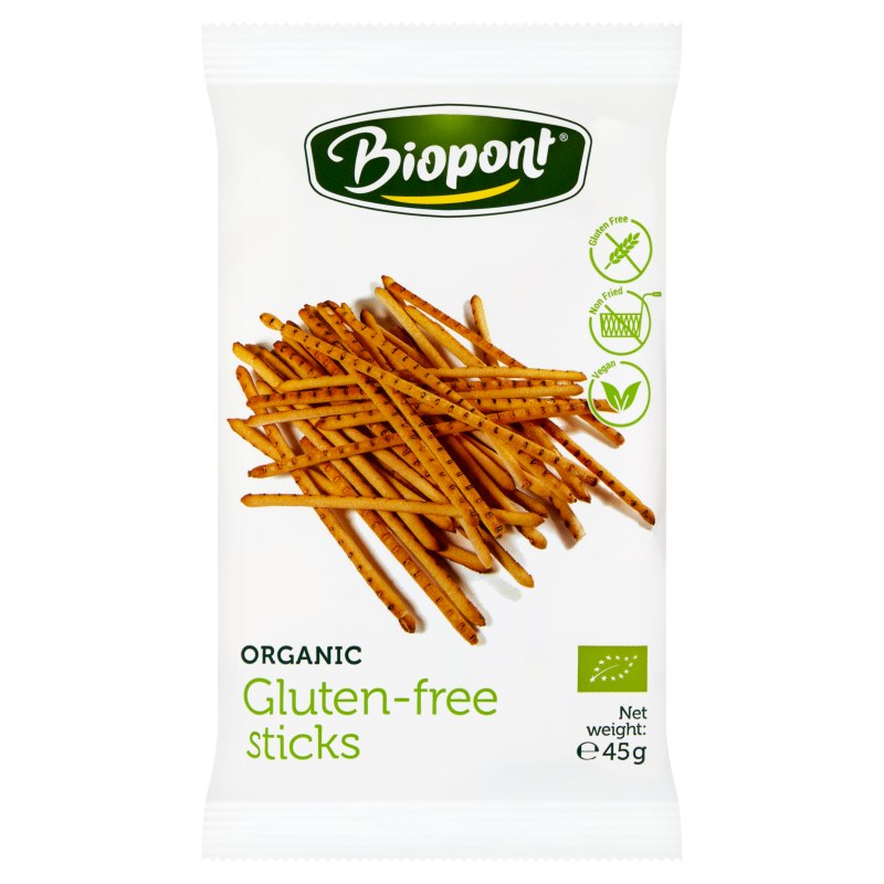 PALUSZKI LEKKO SOLONE BEZGLUTENOWE BIO 45 g - BIOPONT