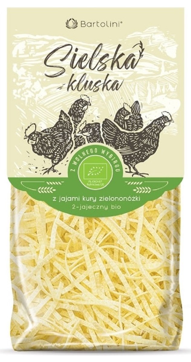 MAKARON (Z JAJAMI KURY ZIELONONÓŻKI SEMOLINOWY) KRAJANKA BIO 250 g - BARTOLINI (SIELSKA KLUSKA)