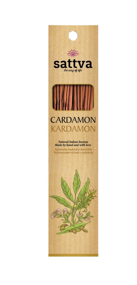 KADZIDŁO INDYJSKIE KARDAMON (15 szt.) 30 g - SATTVA (WELLNESS)